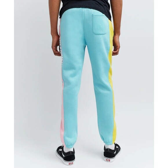 Reason Men's Pastel Blue Pink Yellow Colorblock Logo Jogger Size M - Picture 4 of 9
